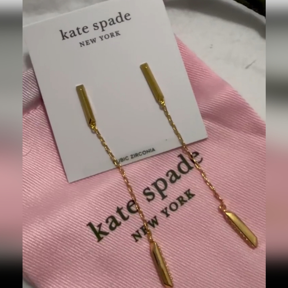 Kate Spade Gold Or Silver Dangle Earrings (Buyer's Choice) - Picture 8 of 9